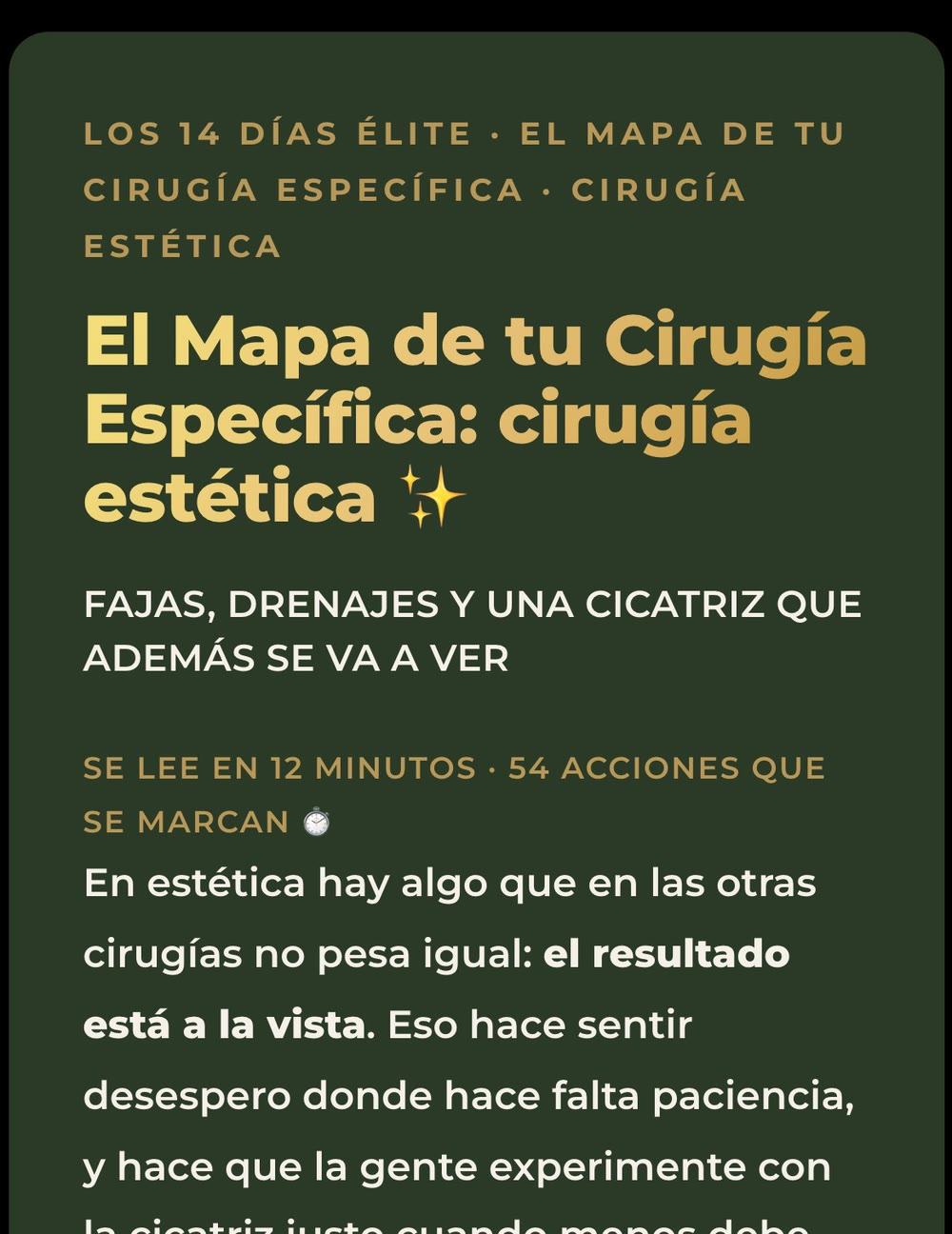 Las guías de cirugía estética, bariátrica, traumatológica y abdominal
